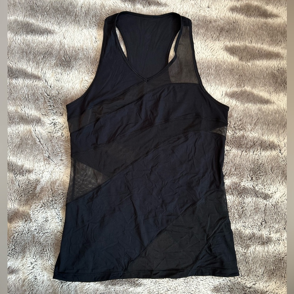 Lululemon tank with sheer panels